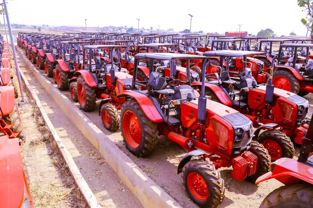 Photos: FG receives first batch of 2,000 Belarusian tractors to tackle food crisis - Businessday NG