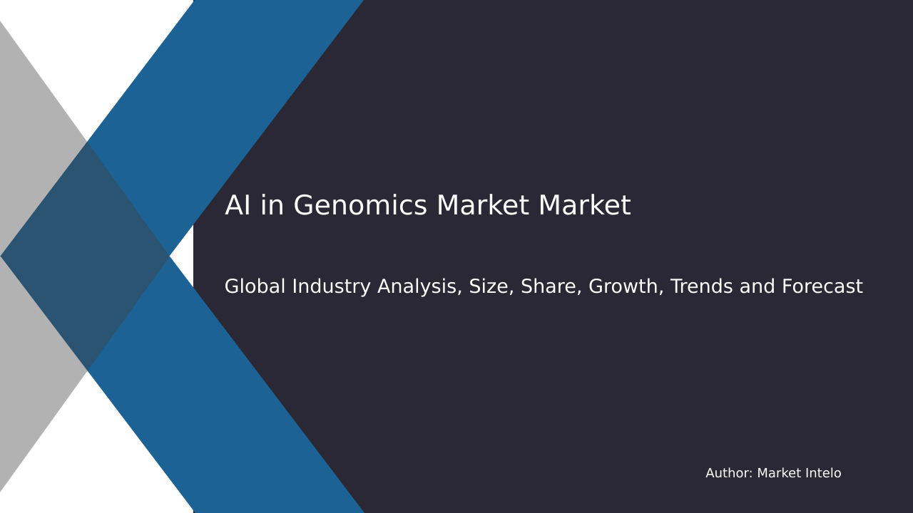AI in Genomics Market Research Report 2033